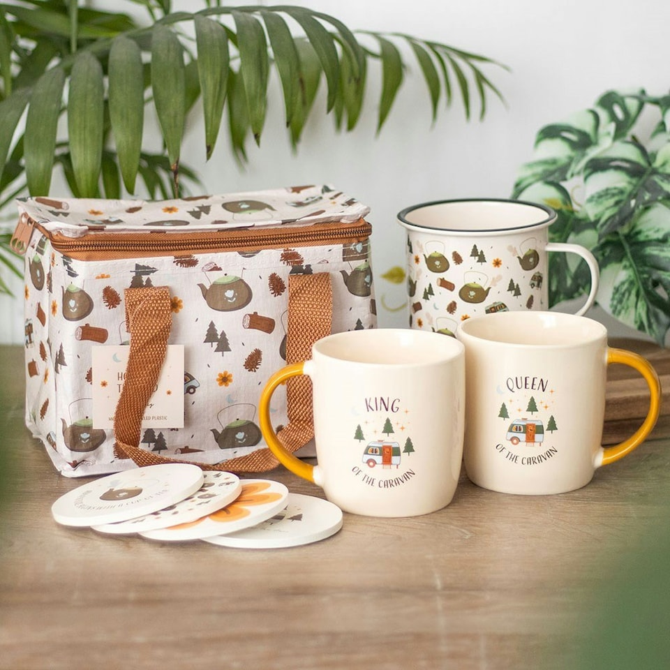 image 1 of Camping King and Queen Couples Mug Set