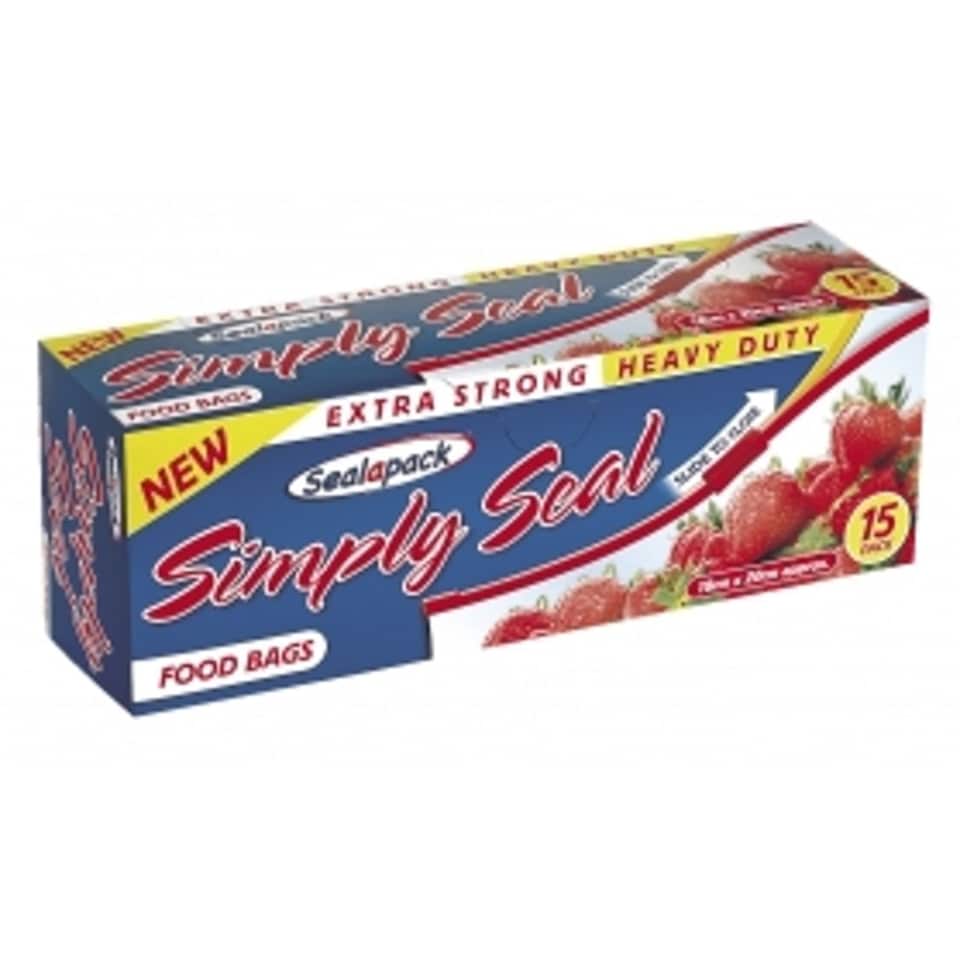 image 1 of Simply Seal Food Bags 15pk - 18cm x 20cm