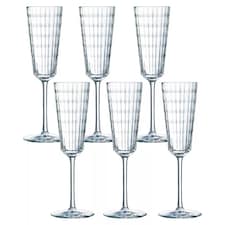 170ml Eclat Cristal D'Arques Iroko Crystal Champagne Flute | Clear | 6