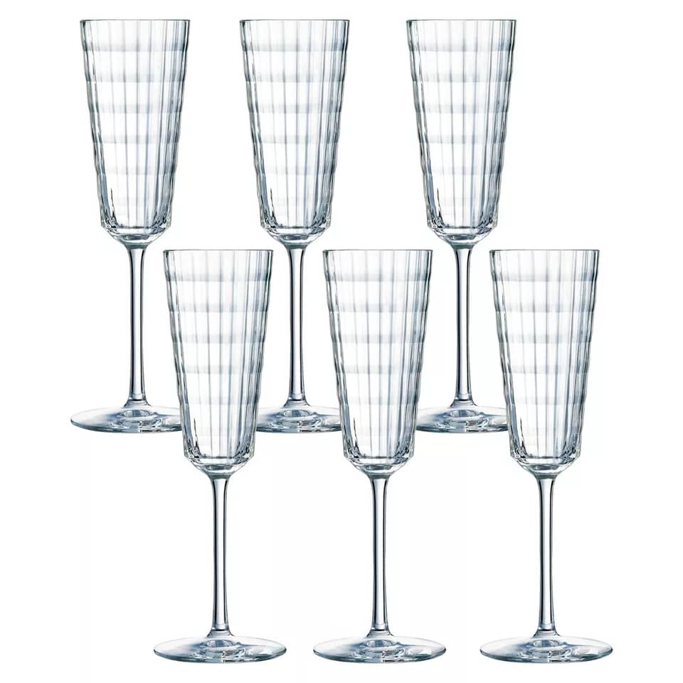image 1 of 170ml Eclat Cristal D'Arques Iroko Crystal Champagne Flute | Clear | 6