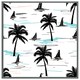 image 3 of Palm trees & sailboats (Picture Frame) Brown | XS