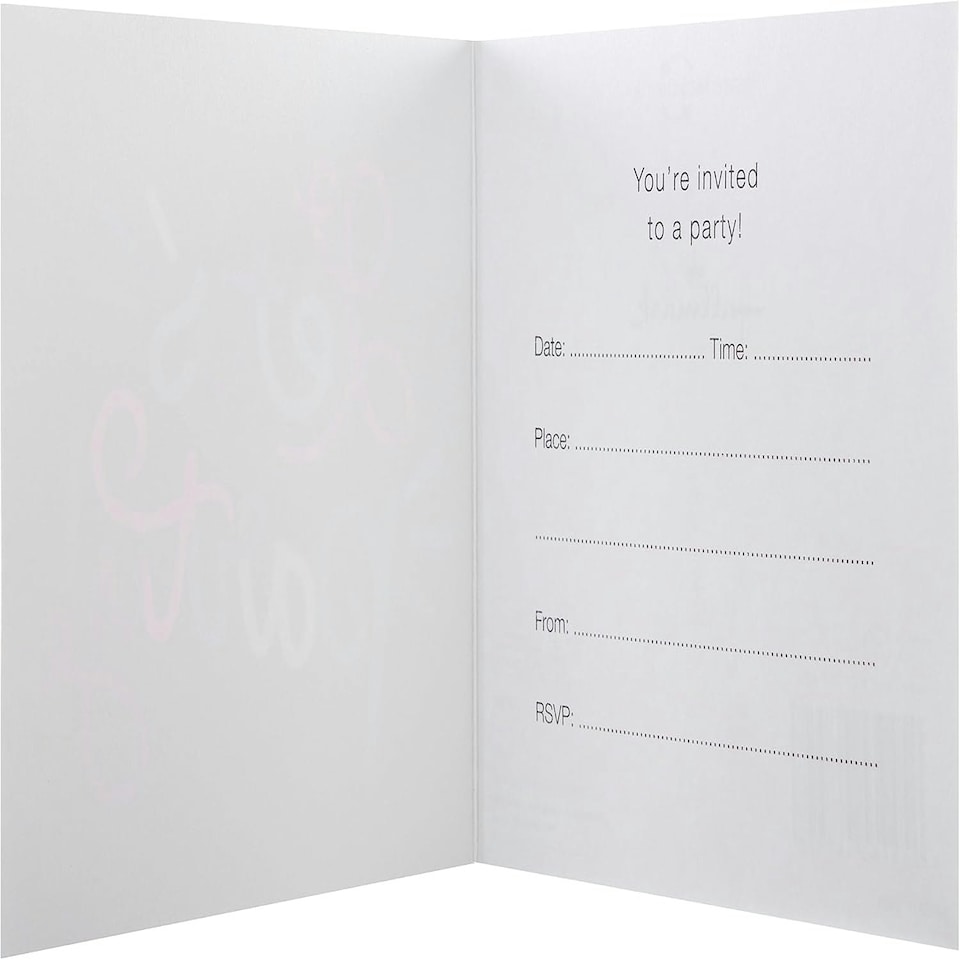 image 1 of Pack of 10 in 2 Vibrant Designs Party Invitation Cards