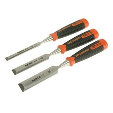 Bahco 434 Series Bevel Edge Chisel - Multi Colour - Set of 3