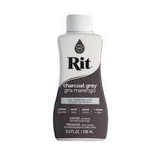 Rit All Purpose Liquid Dye - High Pigment Fabric Colouring Dyes 8oz | Grey | Charcoal Grey
