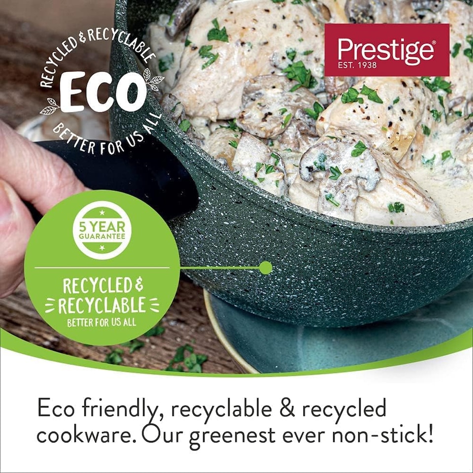 image 1 of Prestige Aluminium Plan Based Non Stick Induction 5 Piece Cookware Set
