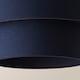 image 6 of ValueLights Jodie Two Tier Navy Linen Ceiling Drum Lamp Shade | Blue