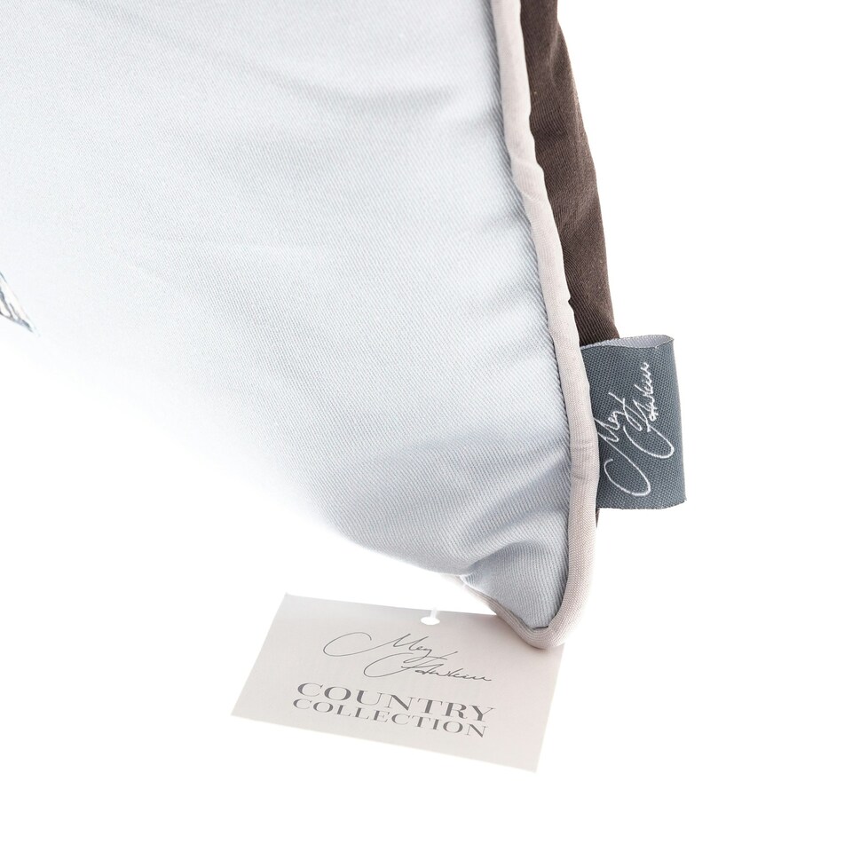 image 1 of Meg Hawkins Hare Cushion 40cm White | Brown