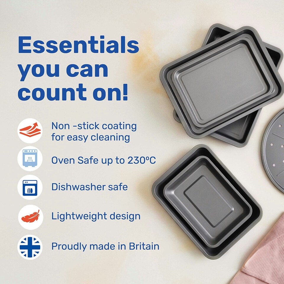 image 1 of BetterWare Essentials Non-Stick 6 Piece Baking & Roasting Set