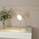 image 2 of ValueLights Keela White Adjustable Flexi Neck Desk Table Lamp with LED Bulb
