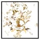 image 2 of Golden flower print (Picture Frame) Brown | L