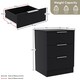 image 3 of Vida Designs Trega 3 Drawer Bedside Chest Bedroom Storage Unit, (H) 50cm x (W) 39cm x (D) 28cm, Black