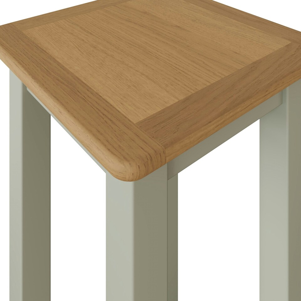 image 1 of Taberno Oak End Side Table Sage Green Green