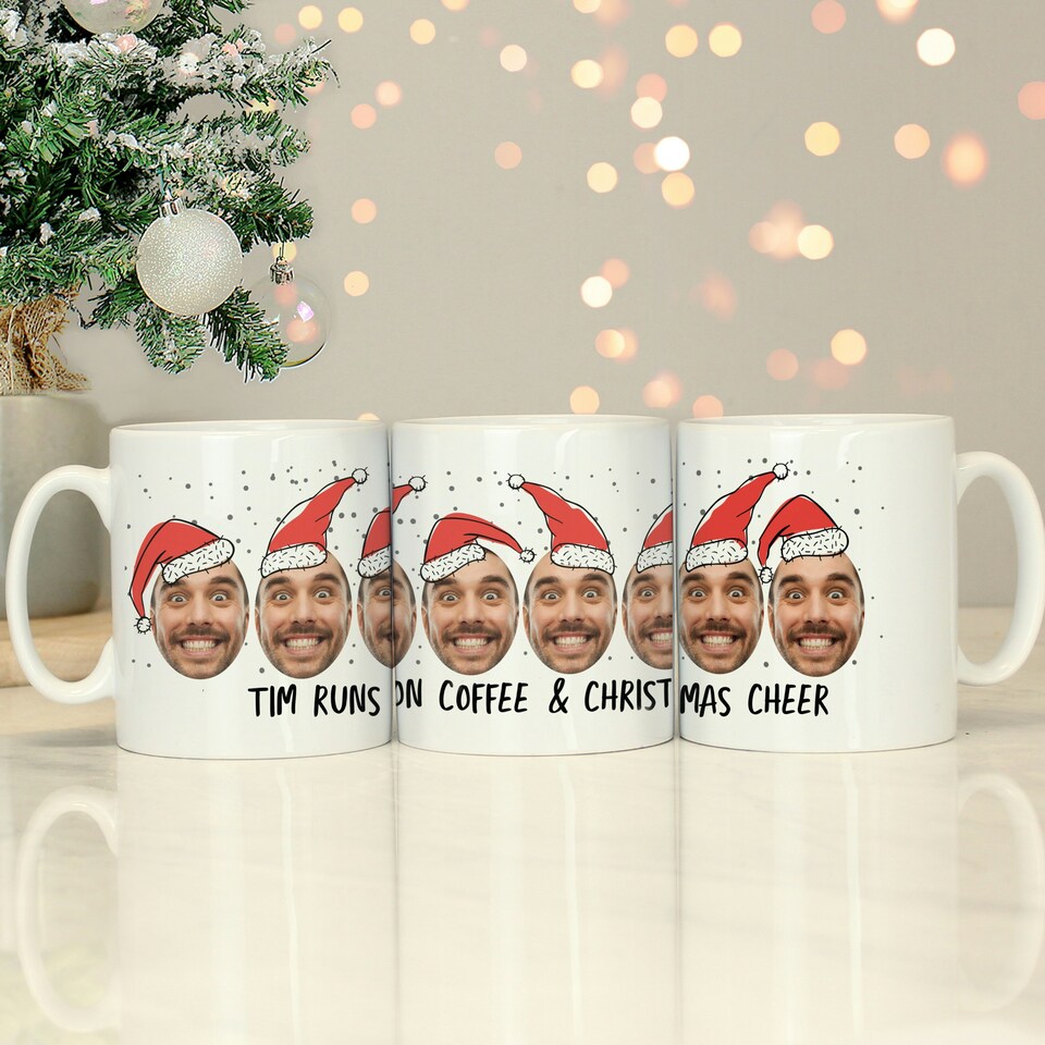image 1 of Personalised Photo Upload Santa Mug White