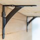 image 6 of Hammer & Tongs Iron Shelf Bracket - D150mm - Black