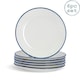 image 1 of Nicola Spring White Farmhouse Dessert Plates - 21cm - Pack of 6 White
