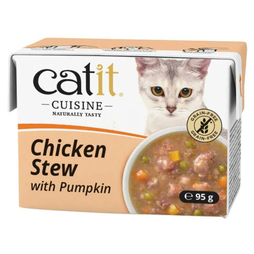 Catit Cuisine Chicken Stew with Pumpkin 95g Wet Cat Food Tesco Groceries