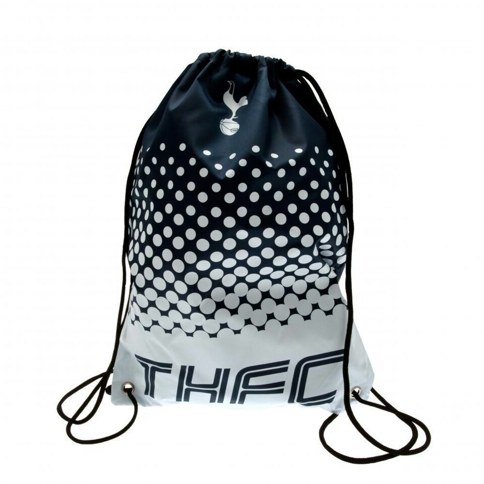 image 1 of Tottenham Hotspur FC Fade Design Drawstring Gym Bag - Navy/White - 44 x 33cm