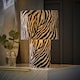 image 3 of ValueLights Nessa Zebra Pattern Velvet Table Lamp | Black