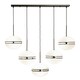 image 4 of Interiors by Premier Contemporary Five Ball Matte Black Pendant Light, Globe Ceiling Light For Dining Room Or Kitchen Island