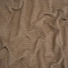 Minerva Core Range Beige 5 Wale Velour Rib Stretch Knit Cord Fabric for Dressmaking, 150cm / 59" Wide - per metre