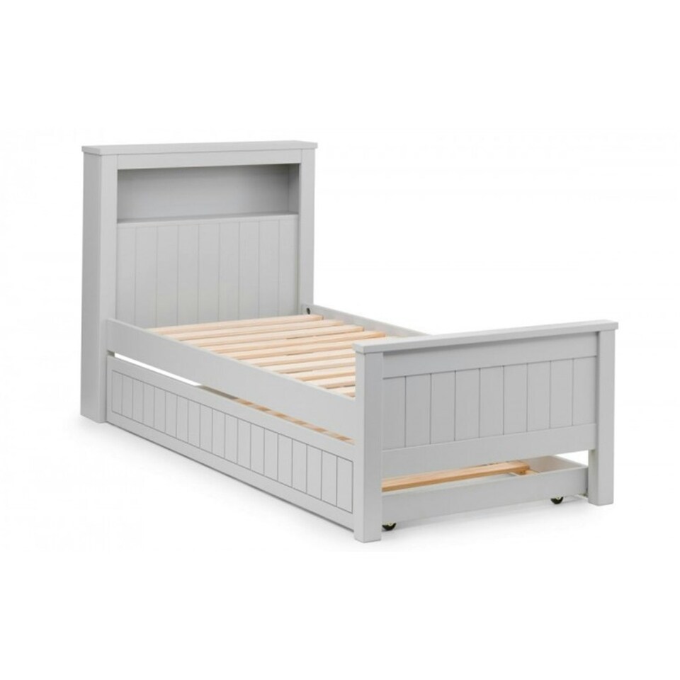 image 1 of Dove Grey Bookcase Bed with Underbed - Single 3ft (90cm)