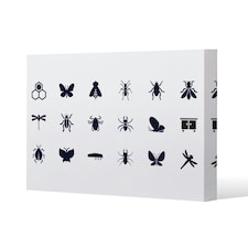 Insect icons (Canvas Print) 127 x 101 x 4cm