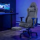 image 10 of Levede Office Desk Chair Gaming Recliner Adjustable Height with Footrest | Grey | Grey | One Size
