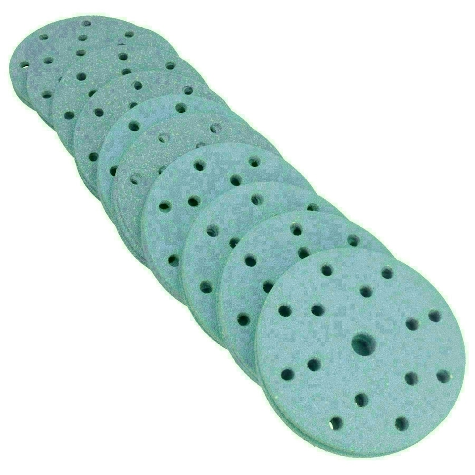image 1 of 150mm Self Adhesive Hook + Loop Ceramic Abrasive Sanding Discs 60 Grit 200pc