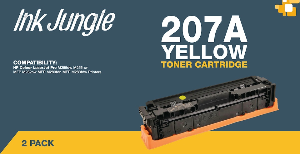 image 1 of 2x Compatible HP 207A Yellow Toner Cartridges | Yellow | 2
