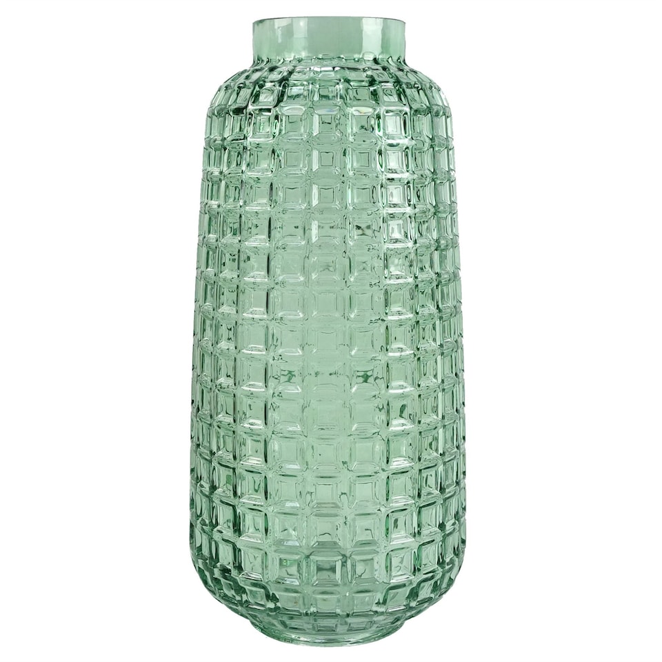 image 1 of Glass Vase Green Cube Glass Vase 30cm Botanik | Green | 30