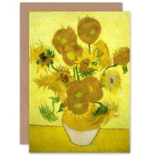Vincent Van Gogh Sunflowers Blank Art Card