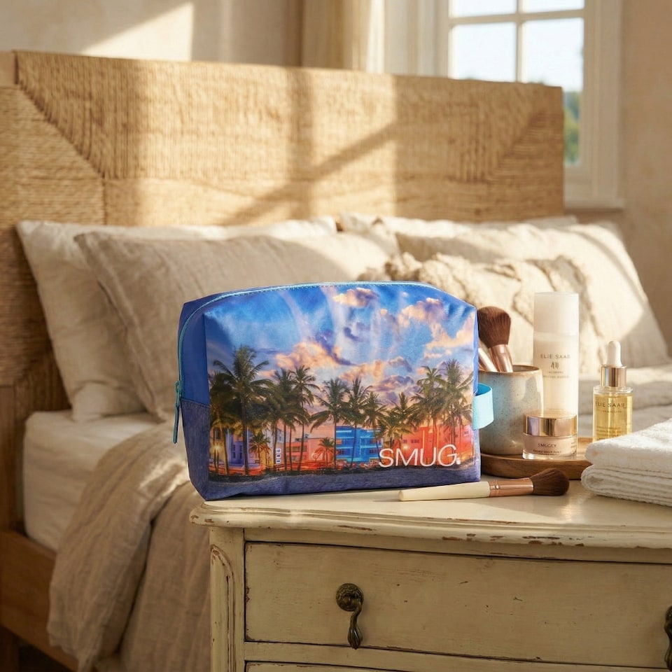 image 1 of SMUG Wash Bag - Miami Print
