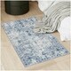 image 1 of Vintage Rug Amara - faded design, machine washable, short pile & non-slip underside Blue | 150 x 80 cm