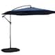 image 1 of 3m Cantilever Banana Blue Parasol. Crank Handle & Parasol Base Weights