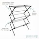 image 4 of 3 Tier Clothes Airer 16m Drying Space Folding Indoor Laundry Dryer Rack Black