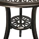 image 8 of Outsunny 3 Piece Garden Bistro Set, Cast Aluminium Outdoor Furniture Set with Umbrella Hole for Balcony, Porch, Patio, Bronze Tone