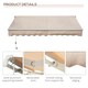 image 6 of Outsunny Manual Retractable Awning Garden Shelter Canopy 3 x 2m Beige 