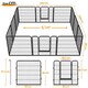 image 2 of Yaheetech 12 Metal Dog Playpen Panels, 80 × 80 cm Black