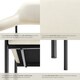 image 5 of Armchair Doe - durable fabric, black powder-coated legs, 120 kg load, 58 x 62 x 85 cm | White | velvet look off-white | 4