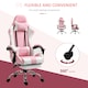 image 5 of Vinsetto Racing Gaming Chair w/ Lumbar Support, Office Gamer Chair, Pink