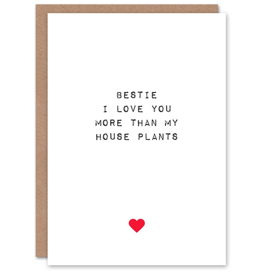 image 1 of Galentines Bestie Love You House Plants Anniversary Valentines Day Card