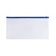image 1 of Pack of 12 DL Clear Zippy Bags with Blue Zip