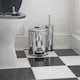 image 5 of Harbour Housewares Bathroom Pedal Bin - 5L - Chrome - Round Stainless Steel Slim Rubbish Dustbin Lid and Inner Liner Bucket