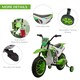 image 5 of HOMCOM 12V Kids Electric Motorbike Ride-On Motorcycle w/ Training Wheels - Green