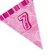 image 2 of Unique Party 7th Birthday Flag Banner - Glitz Pink - One Size