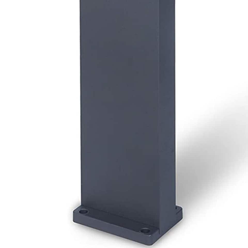 image 1 of CGC MARLA Dark Grey RGB Rectangular LED Post Light | Grey | Dark Grey | Height: 75 cm, Width: 11 cm, Depth: 9.3 cm