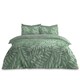 image 1 of VELVETIO Jethro Complete Duvet Cover Set with Fitted Sheet Breathable Bedding Quilt Green | King