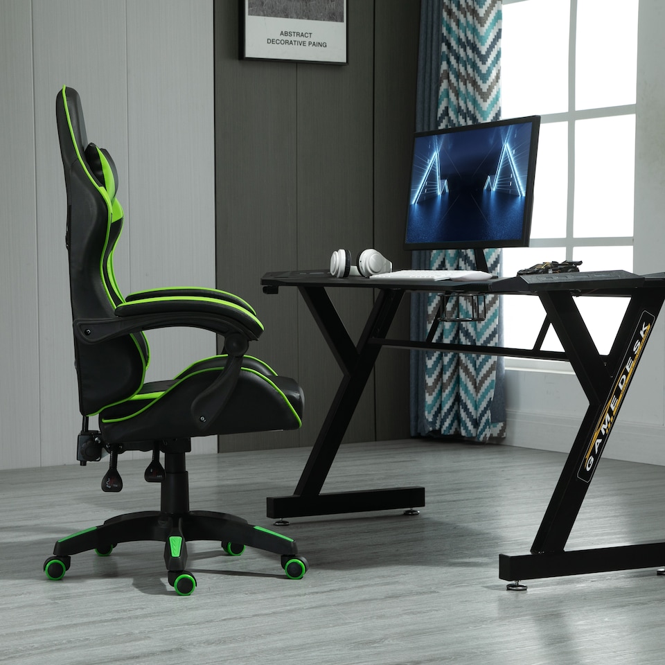 image 1 of Neon Edge Gaming Chair with Tilt and Swivel function  Chair A