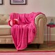 image 3 of OHS Faux Fur Super Soft Waffle Throw - Hot Pink Pink | 200CMx240CM
