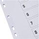 image 5 of A4 White 1-10 Multi-Punched Reinforced Board Clear Tab Index